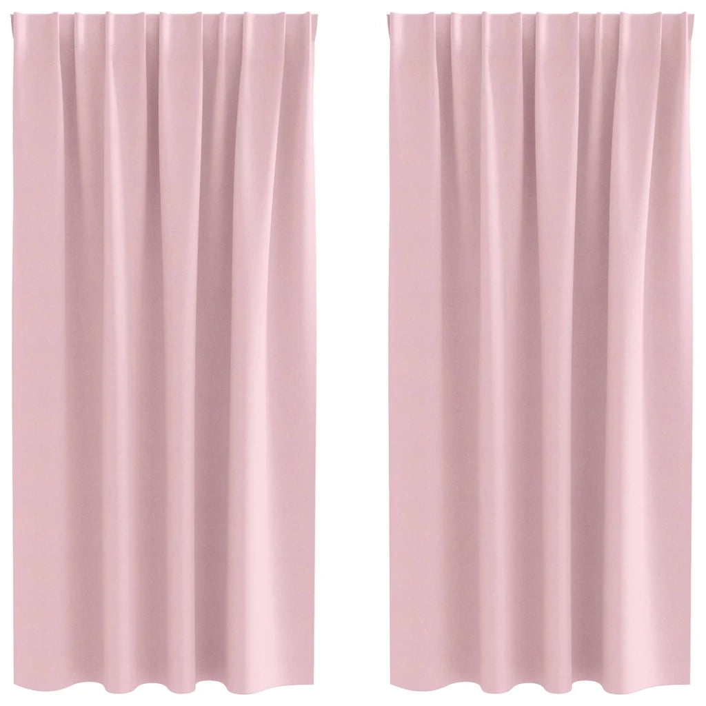 Tende Blackout con Anelli 2 pcs Rosa baby 175 x 140 cm 4107519