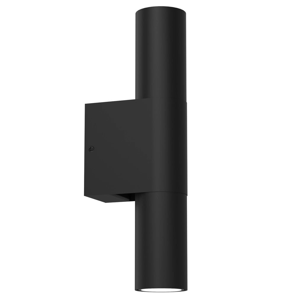 Applique loft nera tubo su/giù 2xGU10 8W Wall Luminex