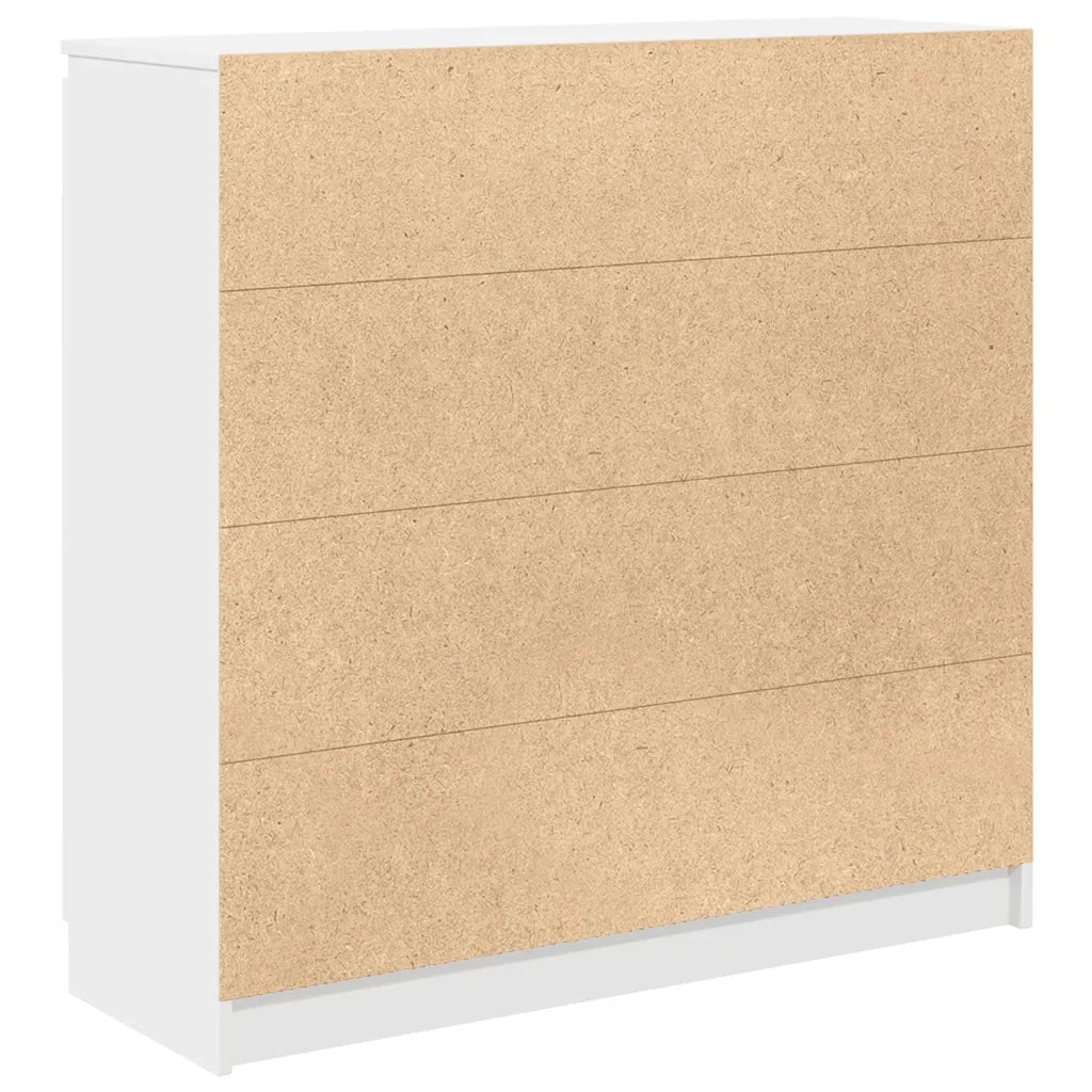 Credenza con Cassetti-Buffet-Armadio da cucina Bianco 100,5x35x98,5 cm Legno Multistrato