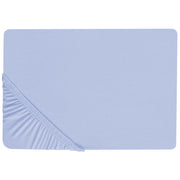 Lenzuolo con angoli cotone azzurro 200 x 200 cm con bordi elastici modello classico a tinta unita camera da letto classica
