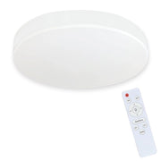 ZMH Lampada da soffitto plafoniera LED 38 cm dimmerabile telecomando rotonda bianca tessuto per soggiorno camera cucina