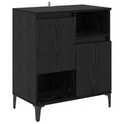 Credenza | Madia | Buffet da pranzo | Armadio da pranzo Rovere Nero 60 x 35 x 70 cm Legno multistrato