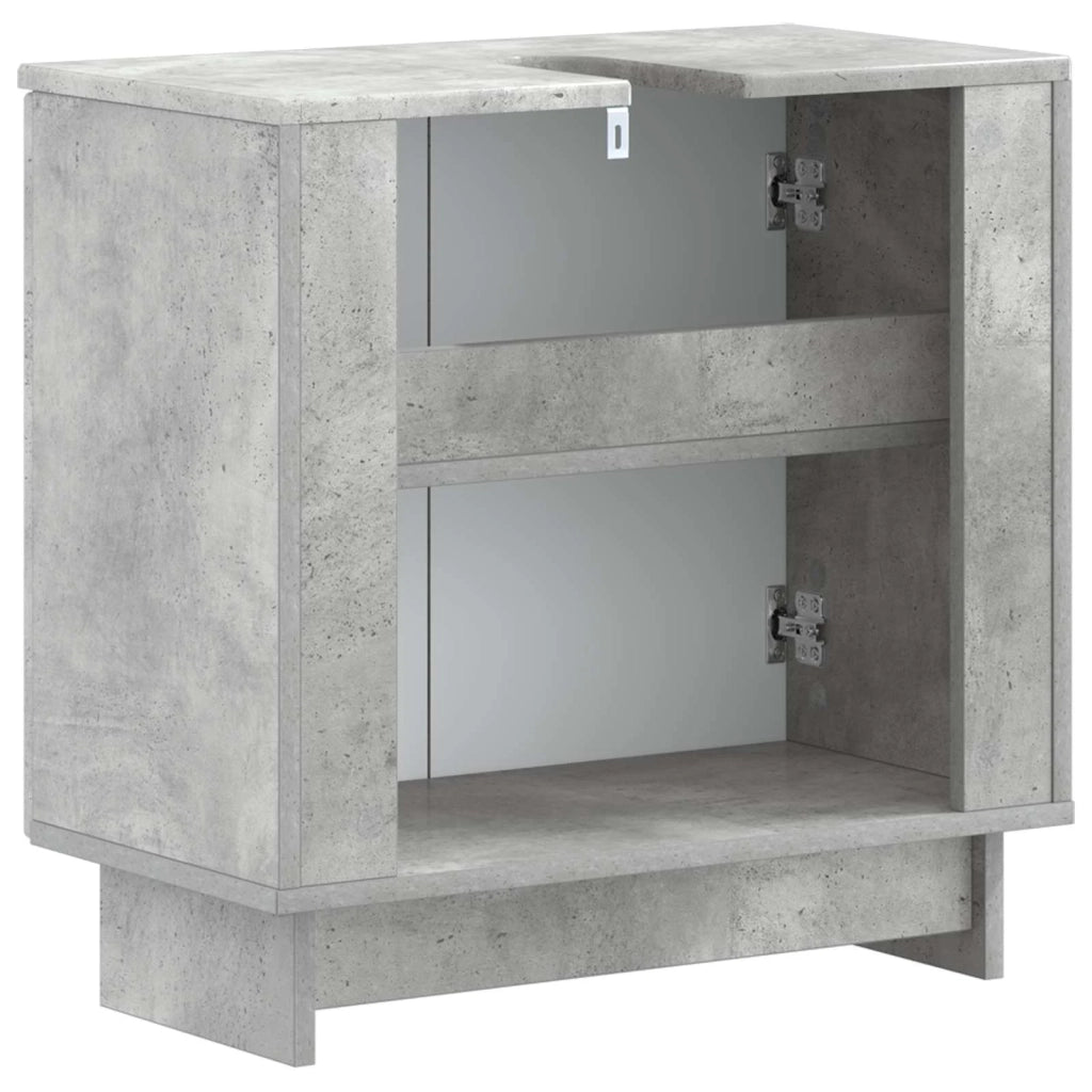 Armadio per Lavabo da Bagno EDE Grigio Cemento 895908