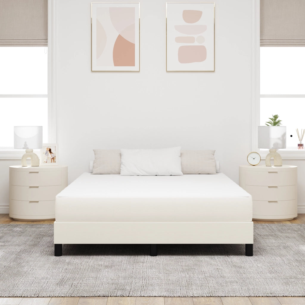 Materasso a molle insacchettate  Crema Medio 160x200x20 cm Tessuto