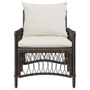 Sedia da Giardino | Sedie da Esterno Marrone 73 x 61 x 77 cm polyrattan