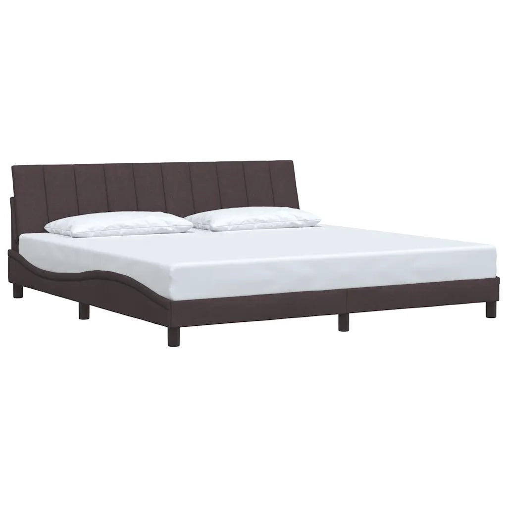 Giroletto senza Materasso Hanko Marrone Scuro 200x200 cm in Tessuto 3310415