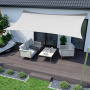 Trade Shop - Vela Tenda Rettangolare Parasole Protezione Sole Ombra Giardino 2x3mt Bianca 017034 -