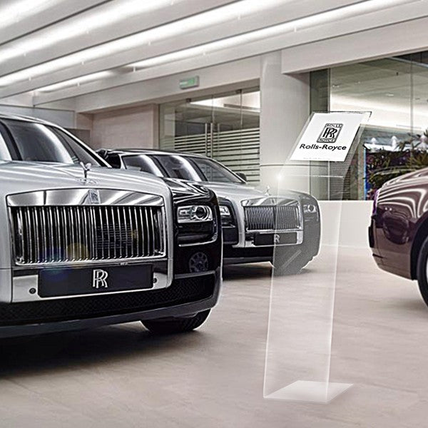 Leggio in plexi con base a L da 8mm ad una tasca f.to A4 verticale