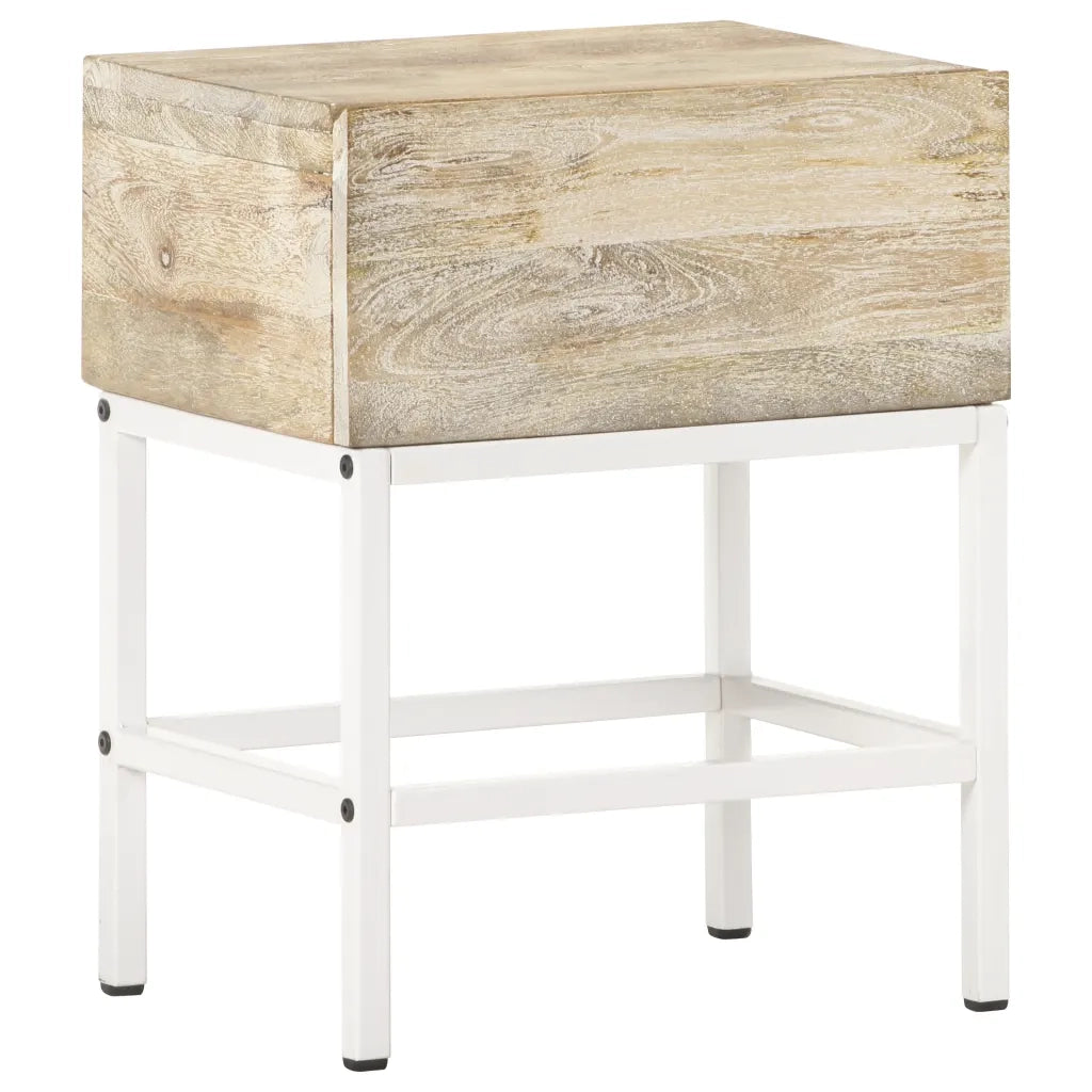 Comodino 40x30x50 cm in Legno Massello di Mango  cod mxl 29948