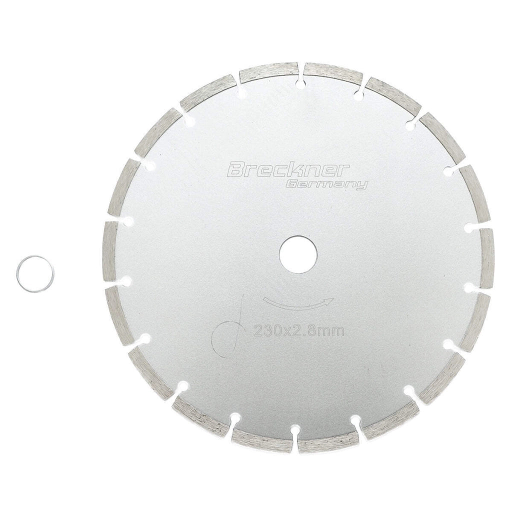 Disco diamantato segmentato 230x2.8mm per taglio a secco di calcestruzzo e ceramica Breckner Germany
