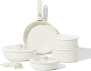 Set di Manubriio Rimovibile da 11 pezzi Pannenset con Strato Antiscivolo Adatto a Tutti i Forni，I Pannensets possono essere sovrapposti per Risparmiare Spazio (11 pezzi)
