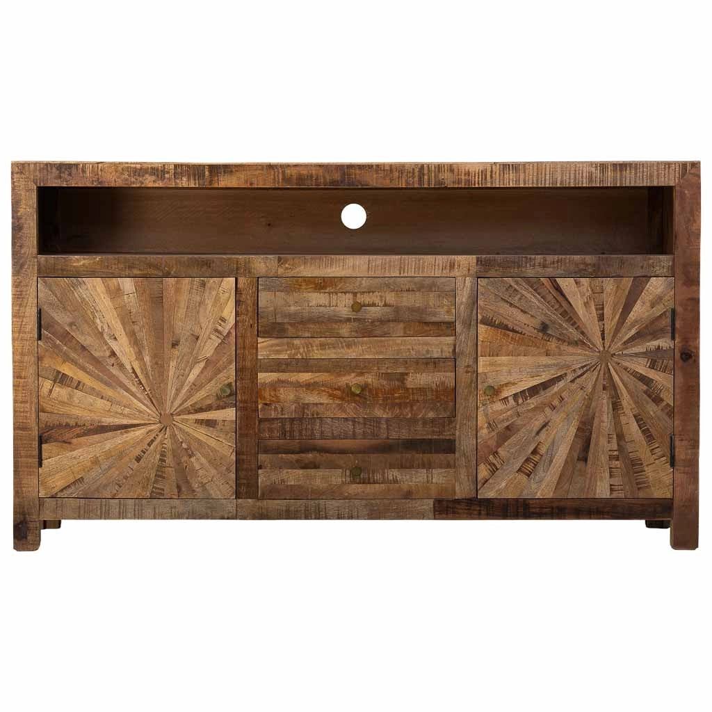 Credenza in legno naturale 165x41x94