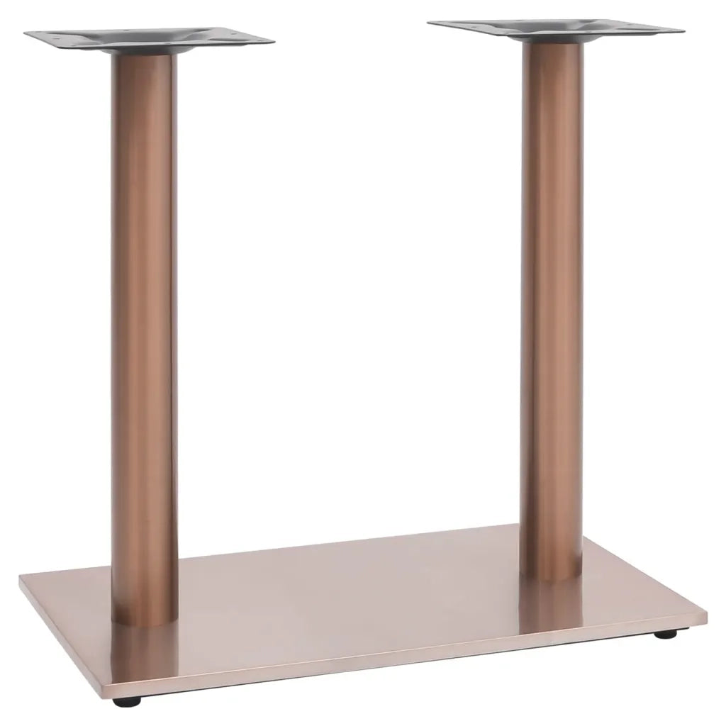 Gamba per Tavolino da Bar Ottone 70x40x72 cm in Acciaio Inox