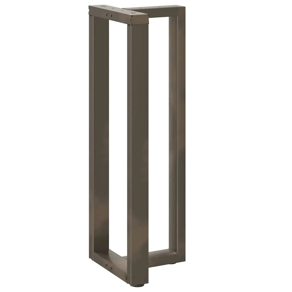 Gambe per tavolo da bar a forma di T 2 pz nere 40x35x(110-111) cm in acciaio 4013099