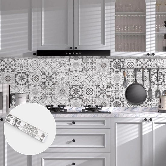 Tegole adesive grigie 30 x 300 cm cucina bagno murale autoadesive impermeabili