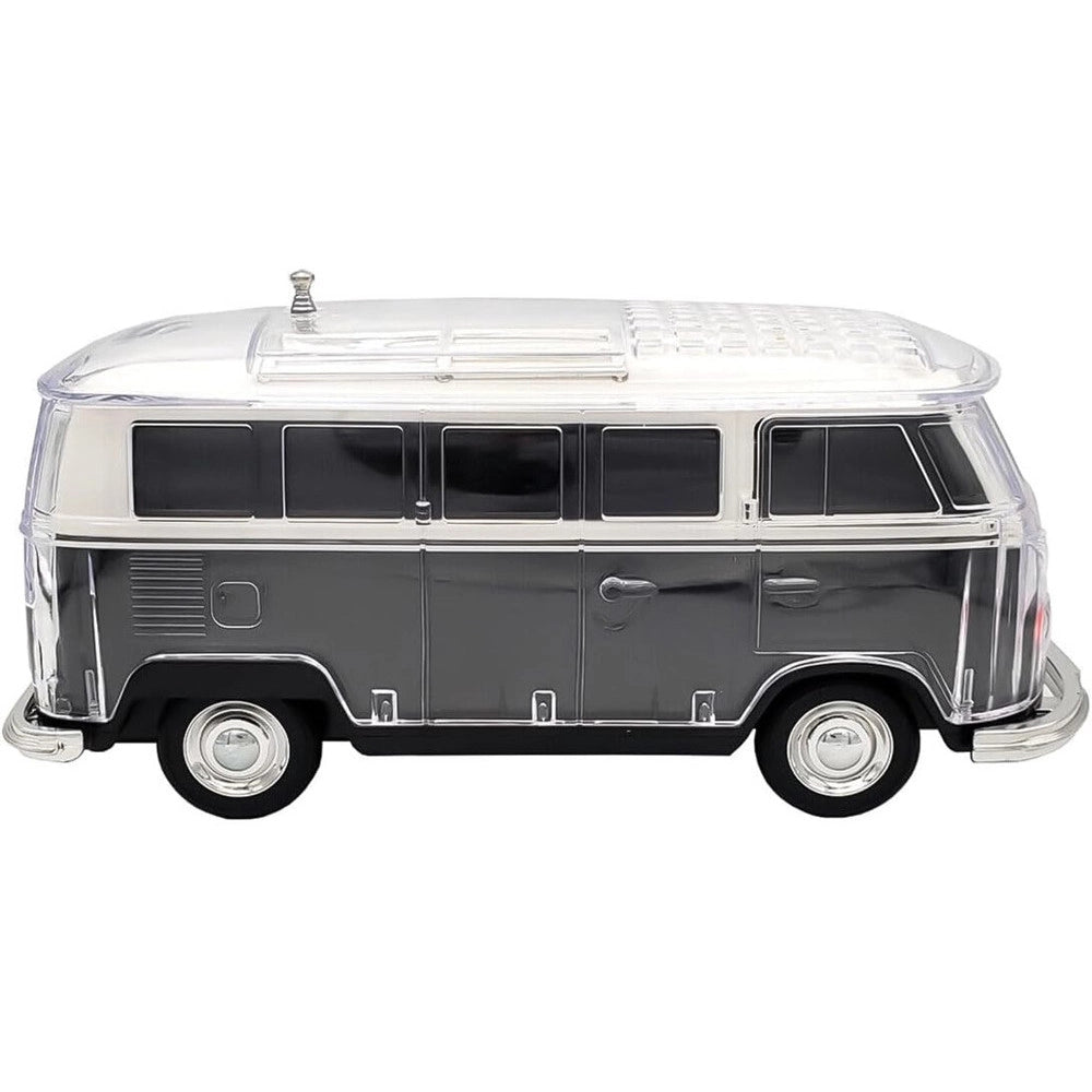 Trade Shop - Cassa Altoparlante Bluetooth Forma Furgoncino Retrò Portatile Con Luci Led Radio Fm Usb -