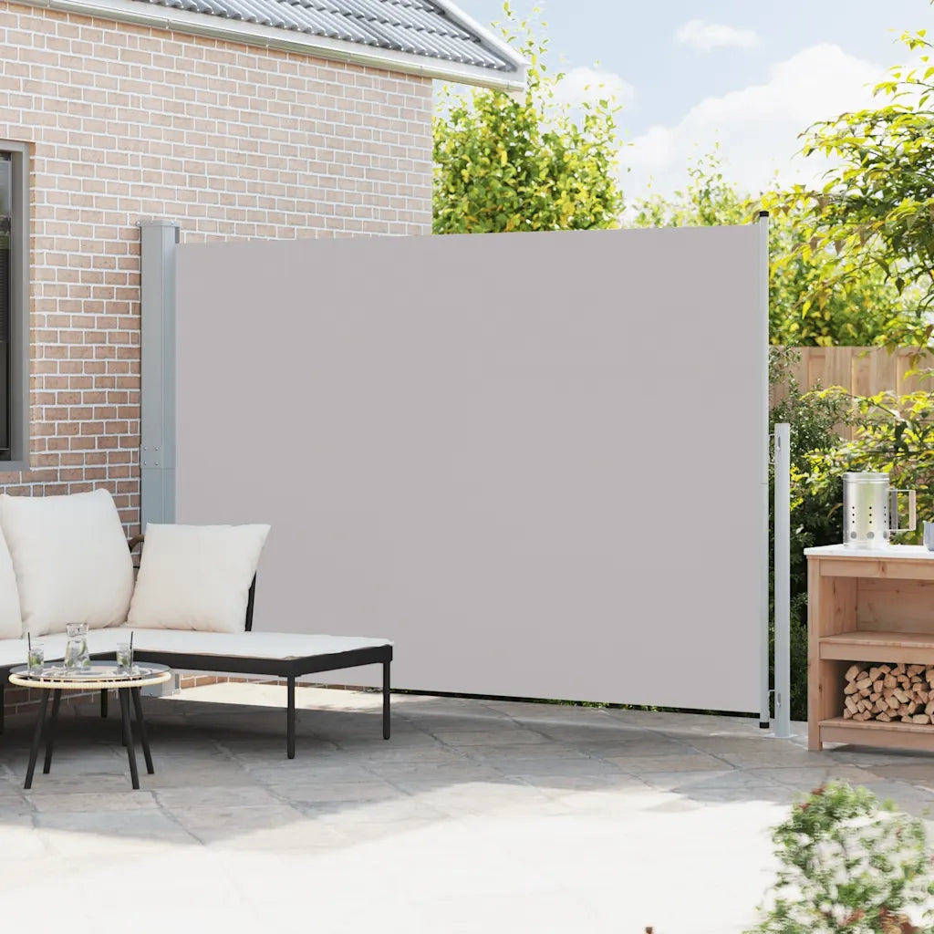 Tenda Laterale Retrattile per Patio 200x314 cm Grigia 313413