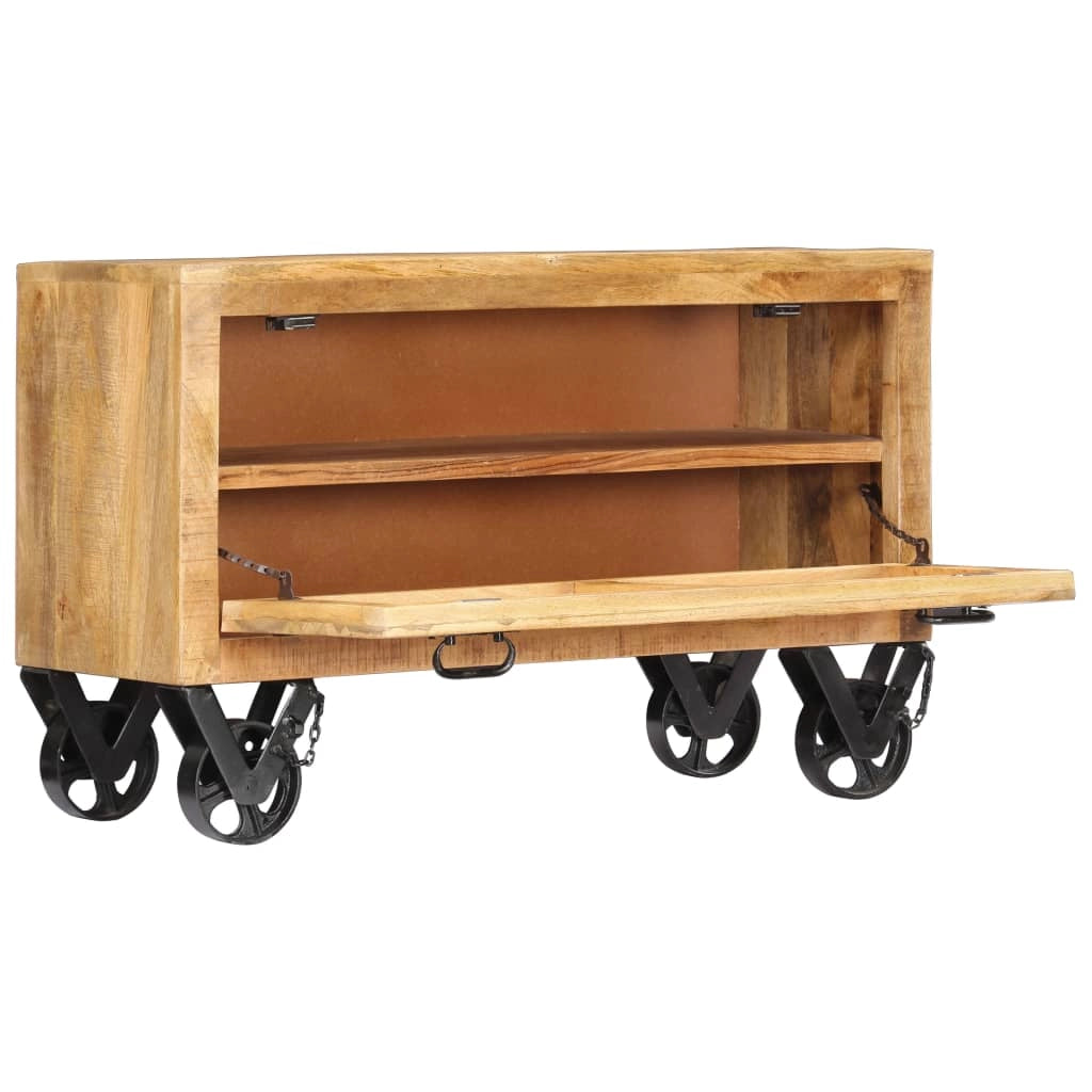 Scarpiera mobile contenitore per scarpe mobile per ingresso/corridoio/soggiorno 86 x 35 x 55 cm legno massello di mango marrone 02_0021397