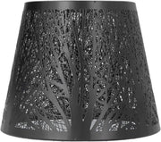Lampenkap metallica con disegno di alberi per lampada da tavolo, da scrivania o da notte - Lampenkap in acciaio inossidabile - Lampenkap mini E27 a forma di albero (nero) - Illuminazione e stile di interni