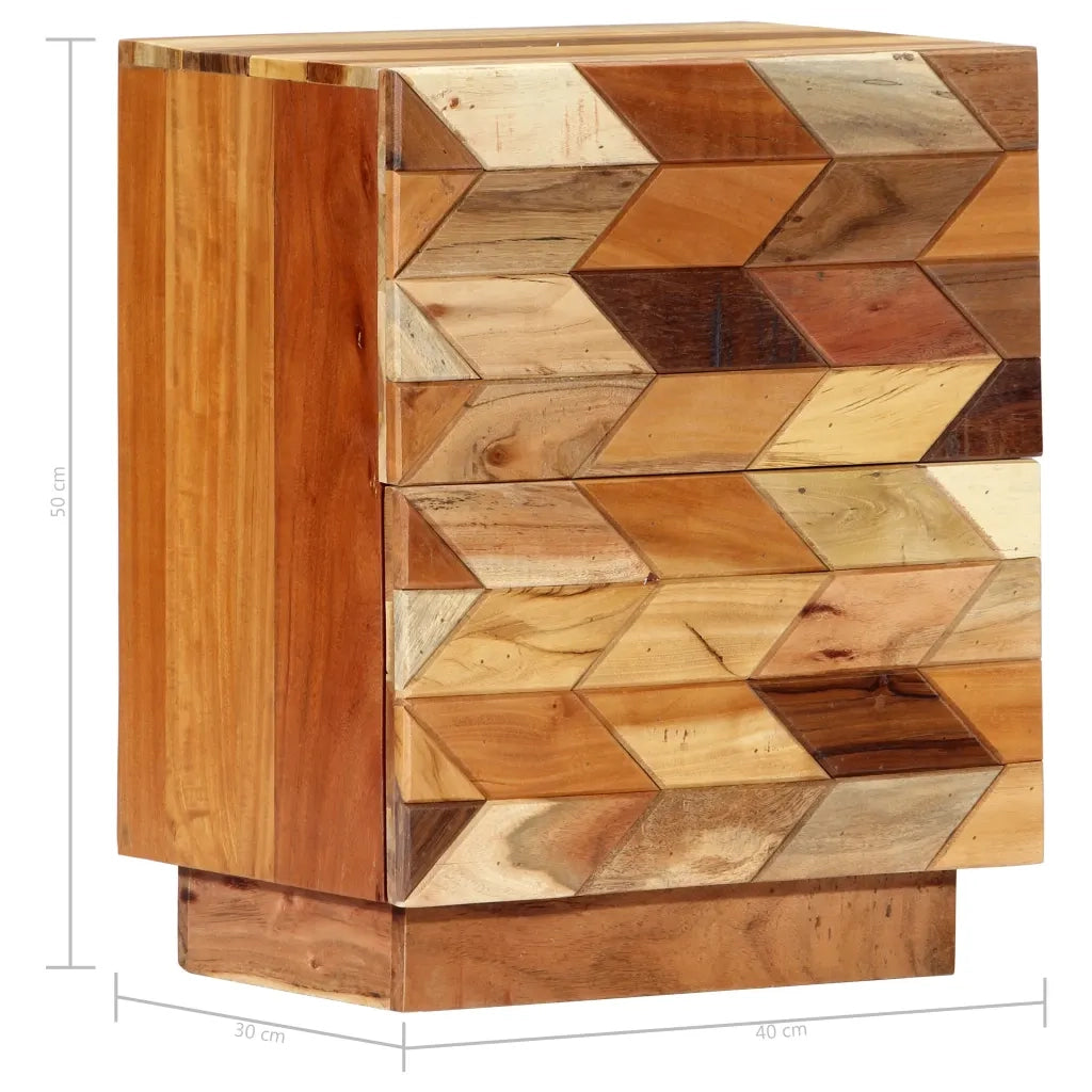 Comodino 40x30x50 cm in Legno Massello di Recupero 282731