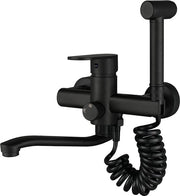 Wandmontata cricca da cucina con getto a spruzzo, cricca da cucina montata a parete con uscita rotativa 360°, installazione semplice, cricca da cucina montata a parete (20 cm)