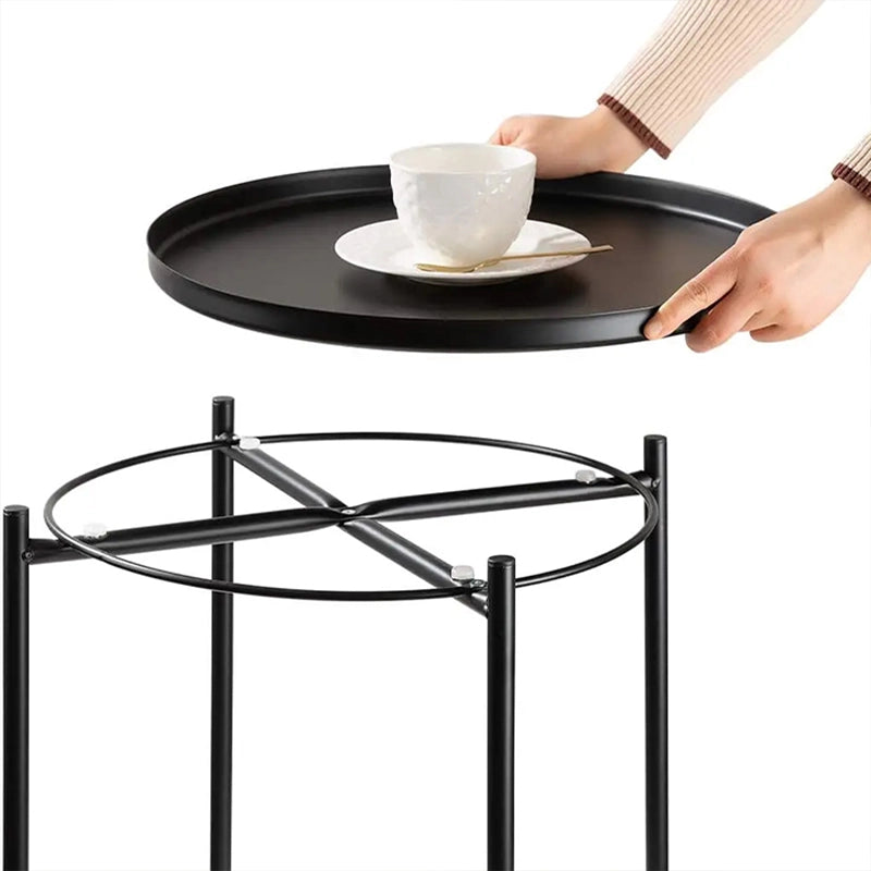 Tavolino da salotto in metallo nero - Willy - TS10WI
