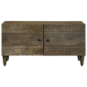 Tavolino da Salotto Grigio Chiaro 80x50x40 cm Legno di Mango 4017797
