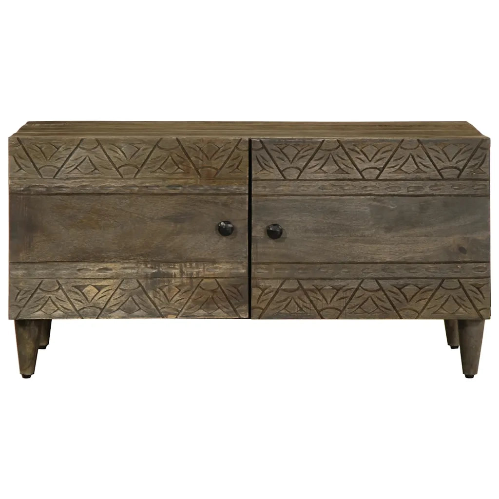Tavolino da Salotto Grigio Chiaro 80x50x40 cm Legno di Mango 4017797