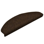 Tappetini per scale autoadesivi 5 pz 65x21x4 cm marrone semicircolari grandi 149712