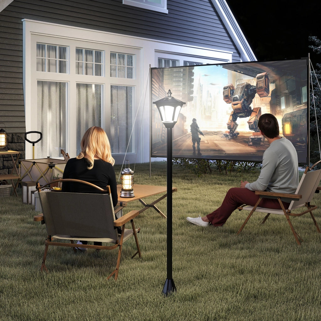Lampada da giardino solare LED ¨C zephmum ¨C nero 15x15x120 cm