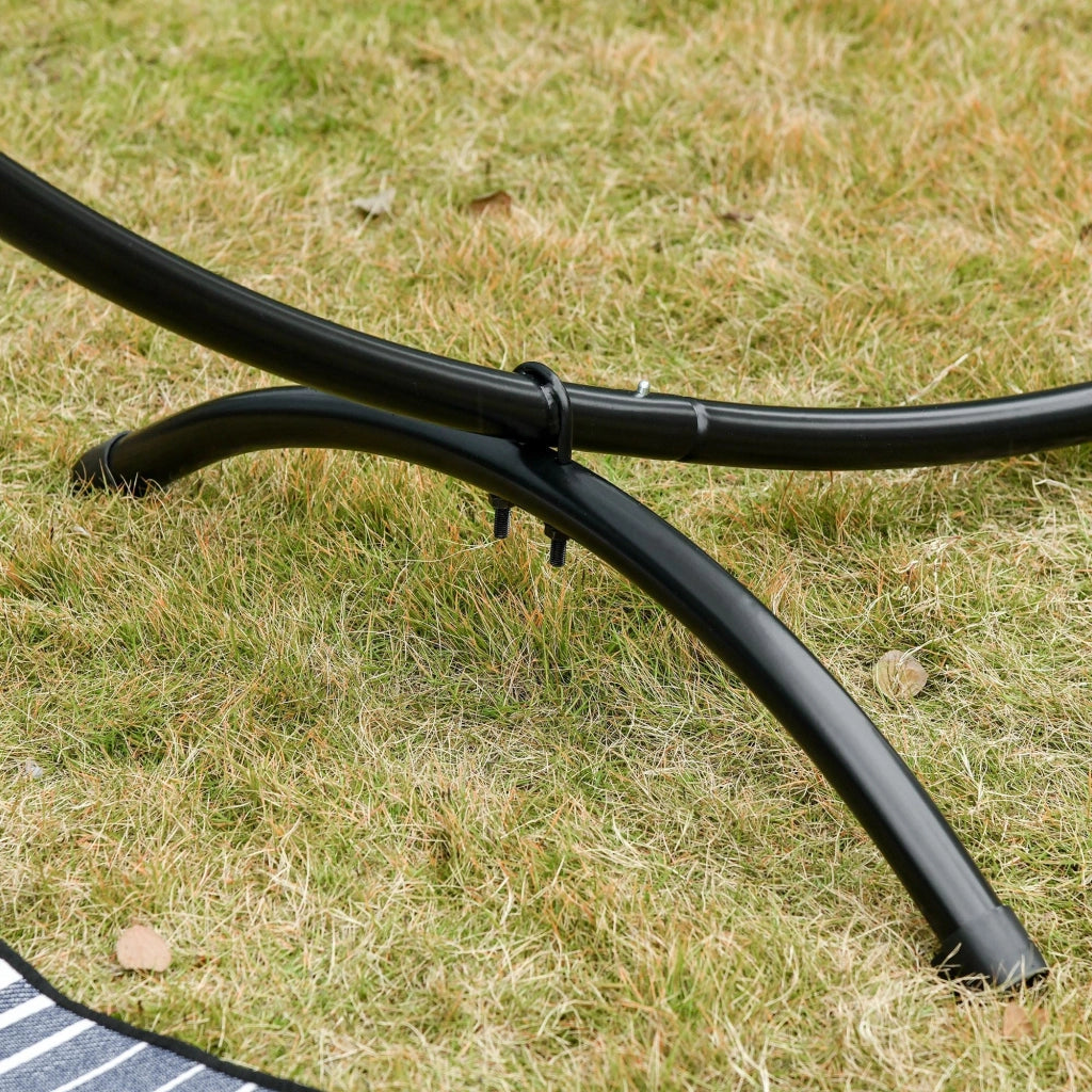 Struttura Amaca da Giardino 300x90x100 cm in Metallo Nero
