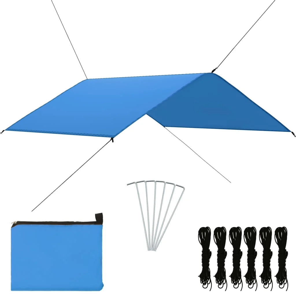Telo da esterno tessuto poliestere 180 T con rivestimento PA 4x4 m blu 02_0007724