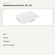 Pannelli assorbenti per oli - 25 x 33 cm - Cotone assorbente - Asciugamani di alta qualità - Alta resistenza al graffio - Facili da utilizzare - Asciugamani assorbenti