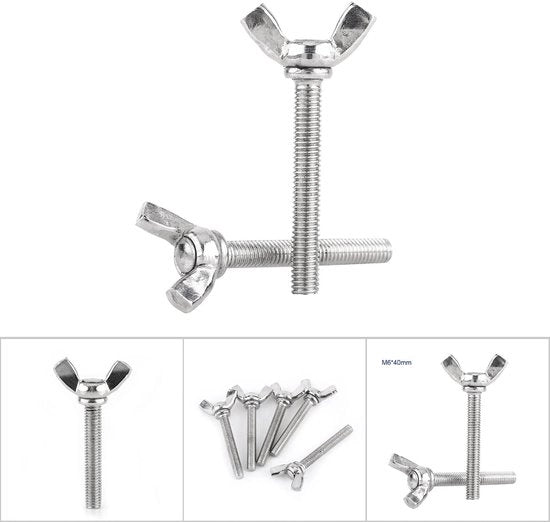Componenti di fissaggio a vela in acciaio inossidabile 304 - 5 pezzi - M5 - 12/16/20/40 mm - Componenti di fissaggio corrosione-resistenti