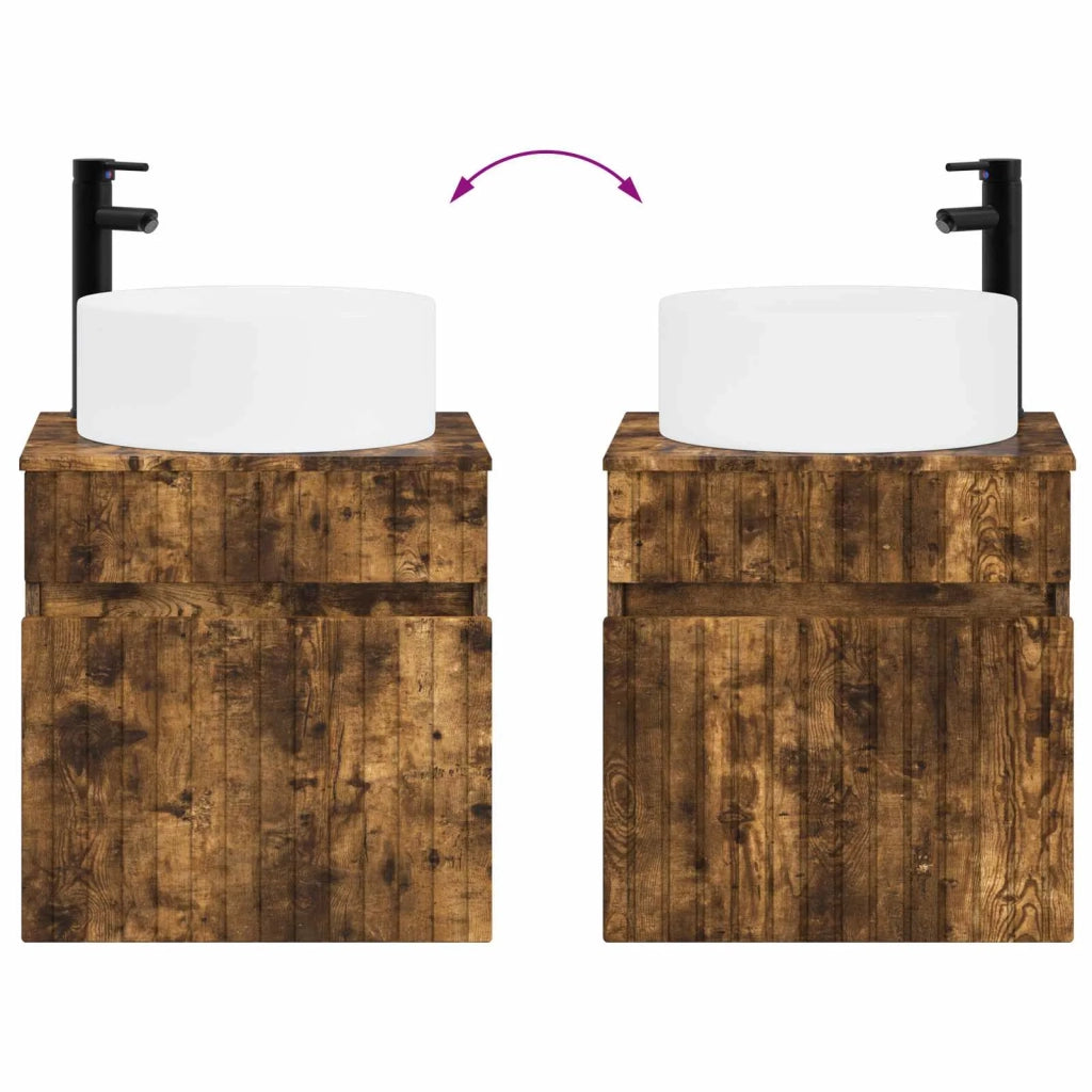Mobile lavabo da parete Rovere Fumo 49 x 44,5 x 65,5 cm 890627