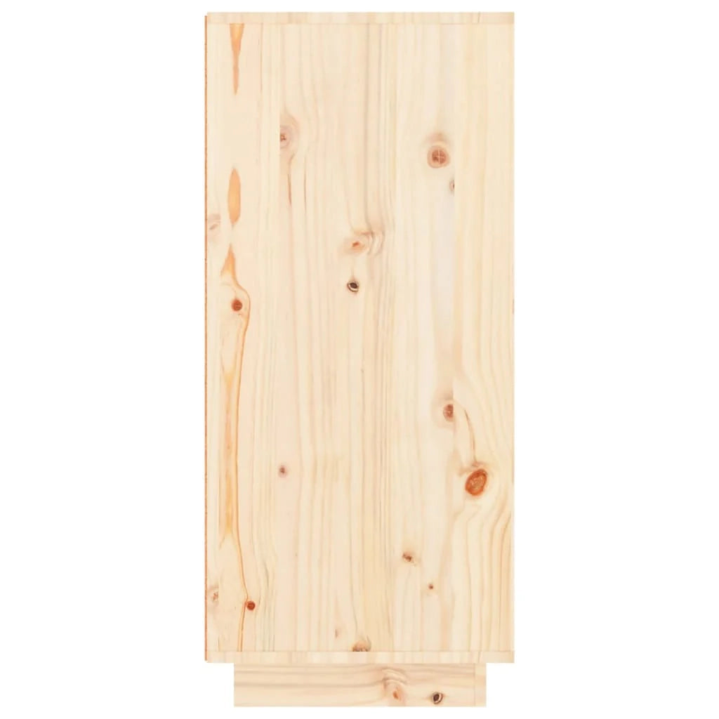 Scarpiera mobiletto portascarpe mobile per ingresso/corridoio/soggiorno 60 x 35 x 80 cm legno massello di pino marrone 02_0021395