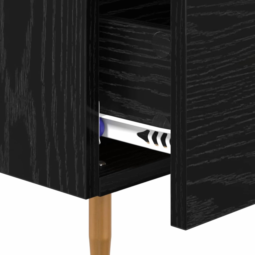 Armadio da Notte Rovere Nero 40 x 40 x 66 cm Legno multistrato 882109