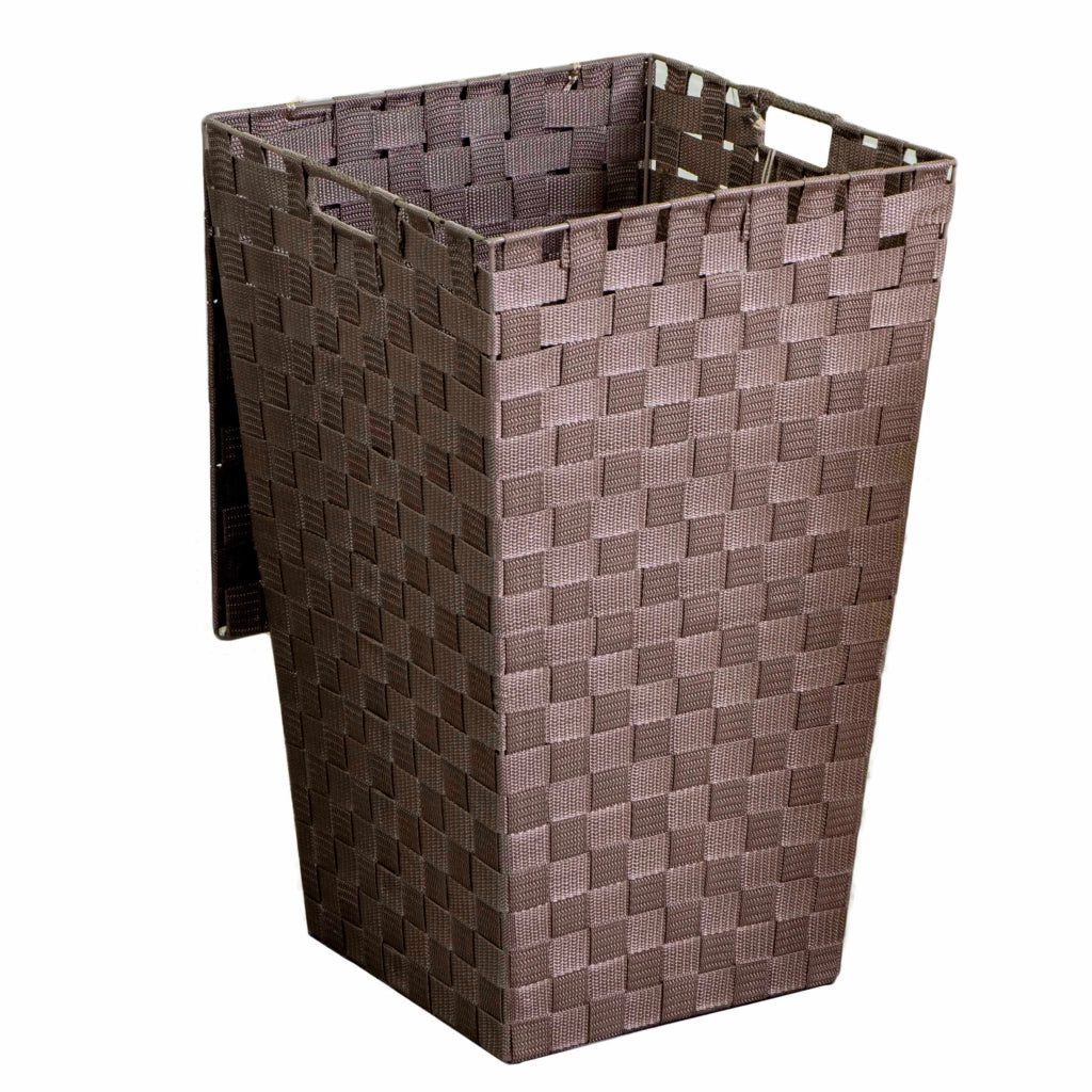 Cesto Portabiancheria in poliestere tortora quadro cm 33x33xh53