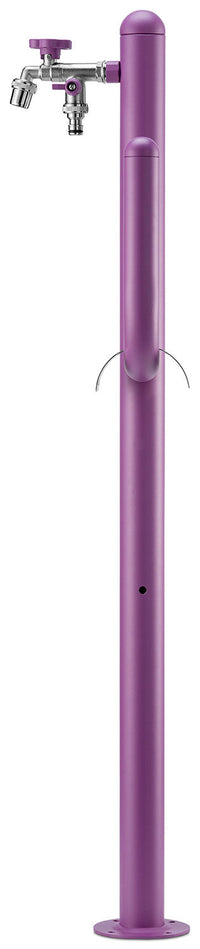 Fontana a Colonna Rubinetto Doppio in Ottone e Porta Tubo Arizona Belfer 42/ARZ Viola