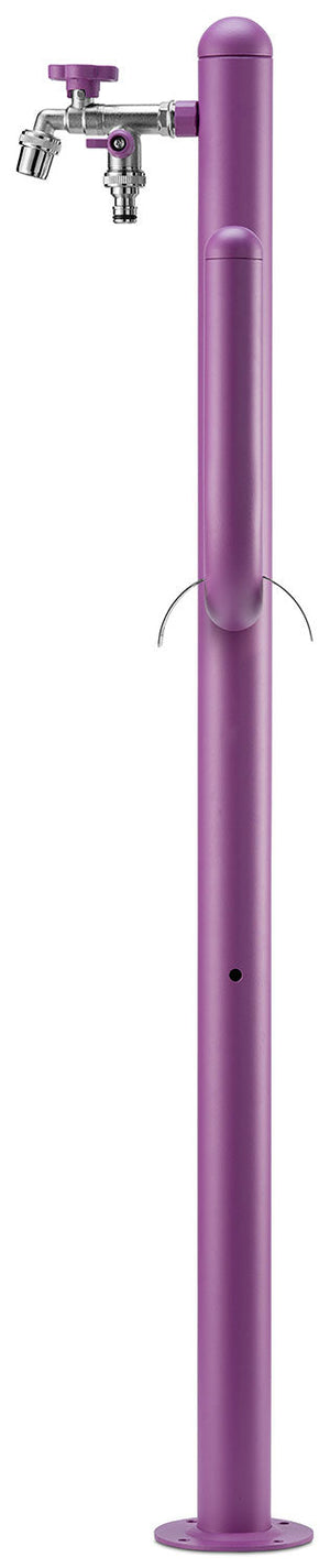 Fontana a Colonna Rubinetto Doppio in Ottone e Porta Tubo Arizona Belfer 42/ARZ Viola