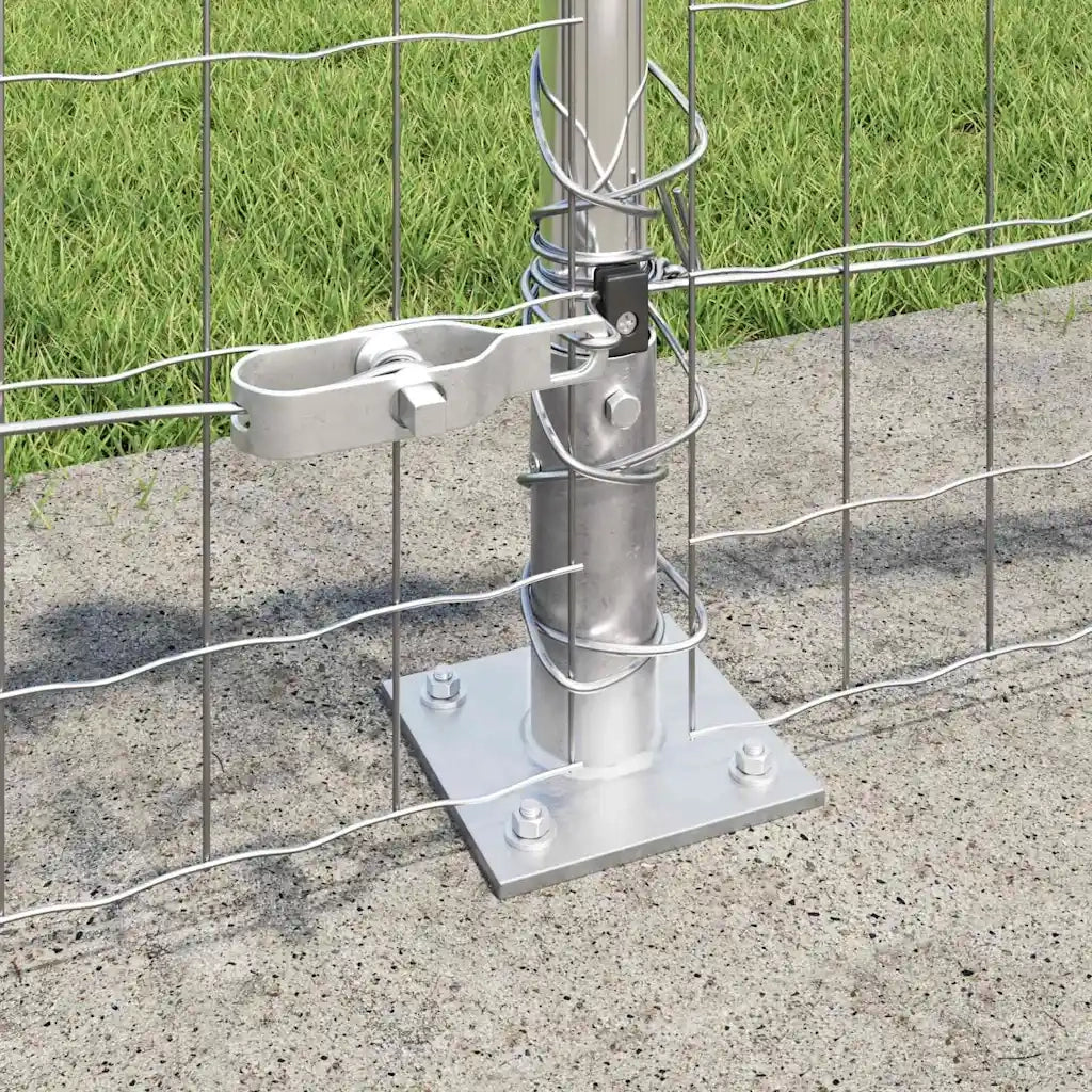 Recinzione da Giardino | Recinzione con Posto Argento 0,6 x 50 m Acciaio