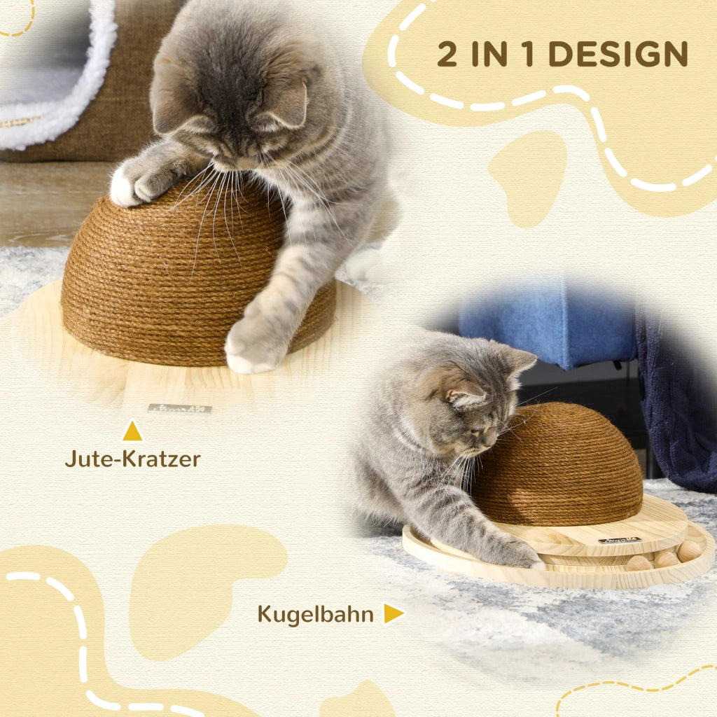 Giocattolo Gatto Interattivo ¨C zephmum ¨C Legno Pino 39.5x32.5x14.5 cm