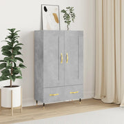 Credenza Grigio Cemento 69,5x31x115 cm in Legno Multistrato