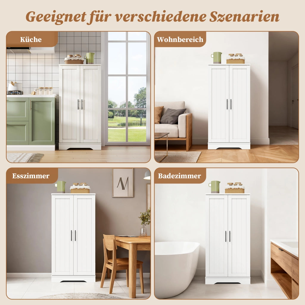 ARMADIO ALTO 120x60x40 cm in MDF bianco con luce LED sensore