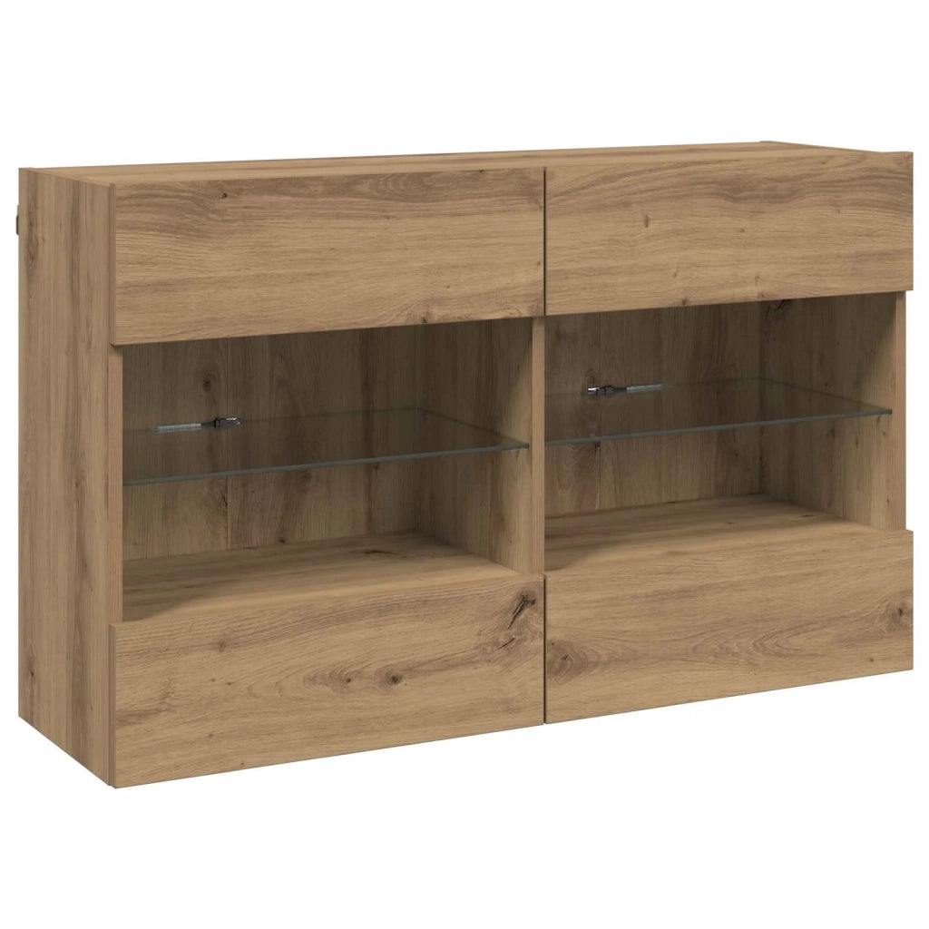 Mobile TV da parete Rovere artigianale 98,5 x 30 x 60,5 cm 8000986