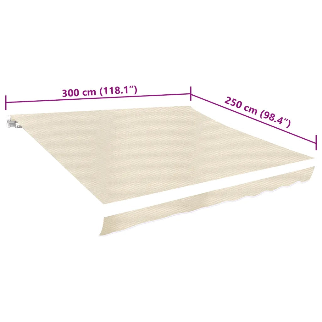 Tenda Parasole in Tela Crema 3 x 2,5 m (Telaio non Incluso) 141013