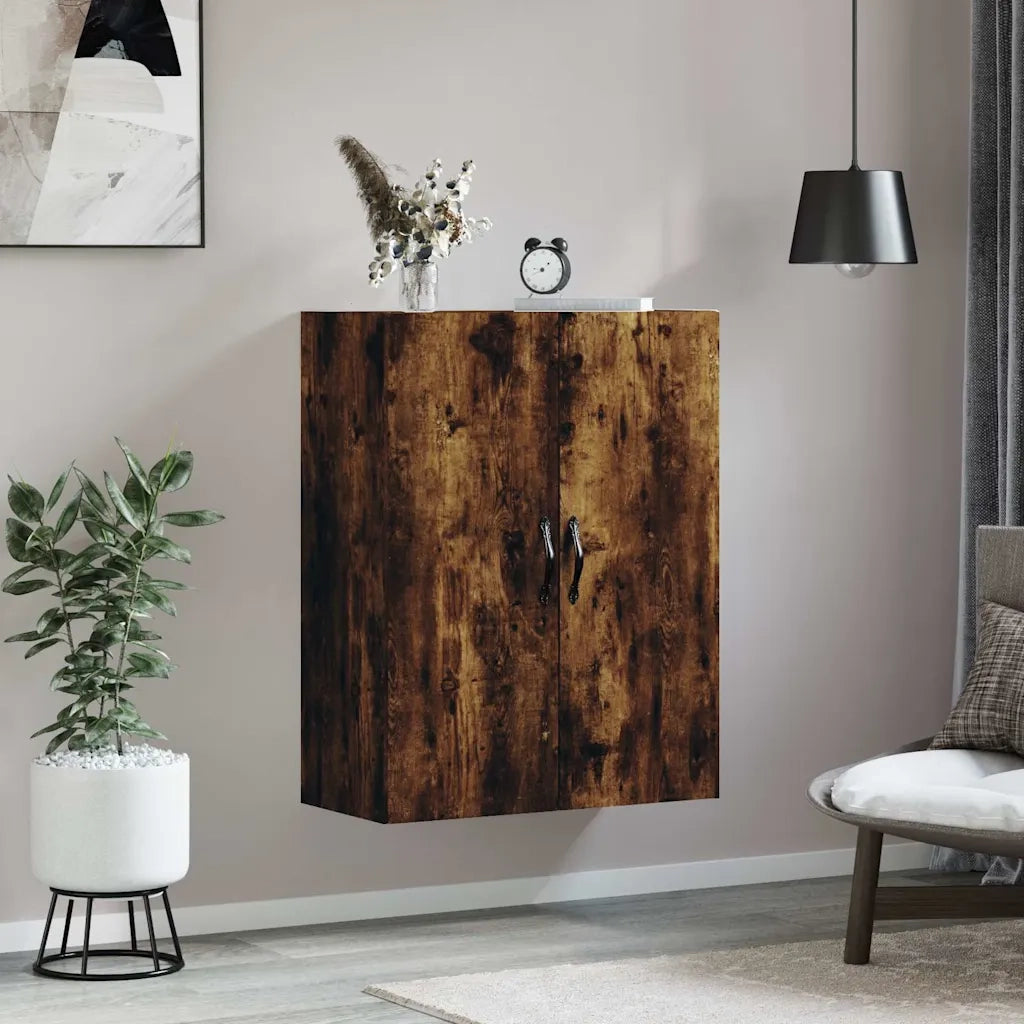 Mobile a Parete Rovere Fumo 69,5x34x90 cm in Legno Multistrato 834983