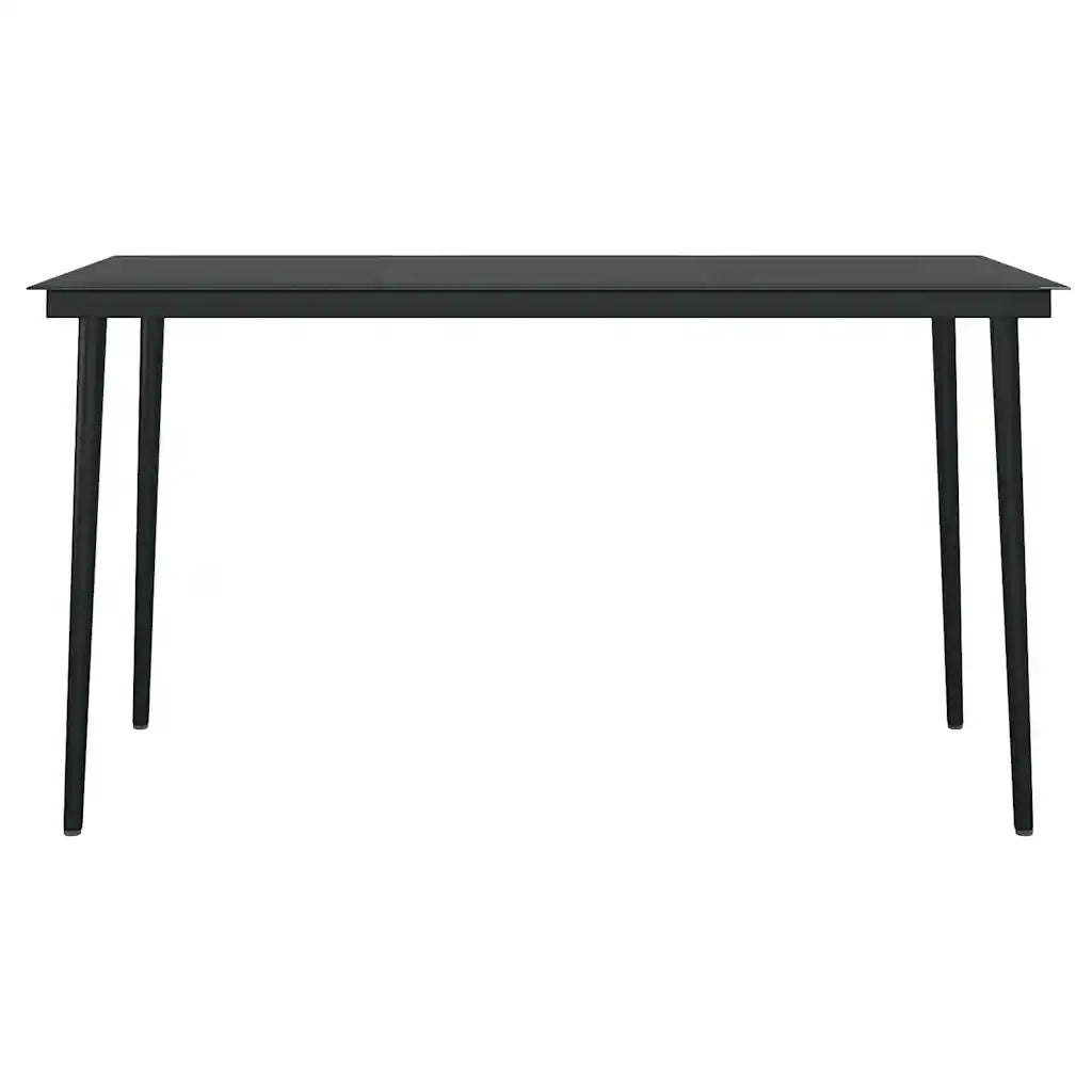 Set da Pranzo da Giardino 5 pz con Cuscini Polyrattan Vetro 3334480