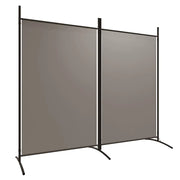 Divisorio a 2 Pannelli-Set di 2 pannelli Paravento Antracite 175x180 cm Tessuto