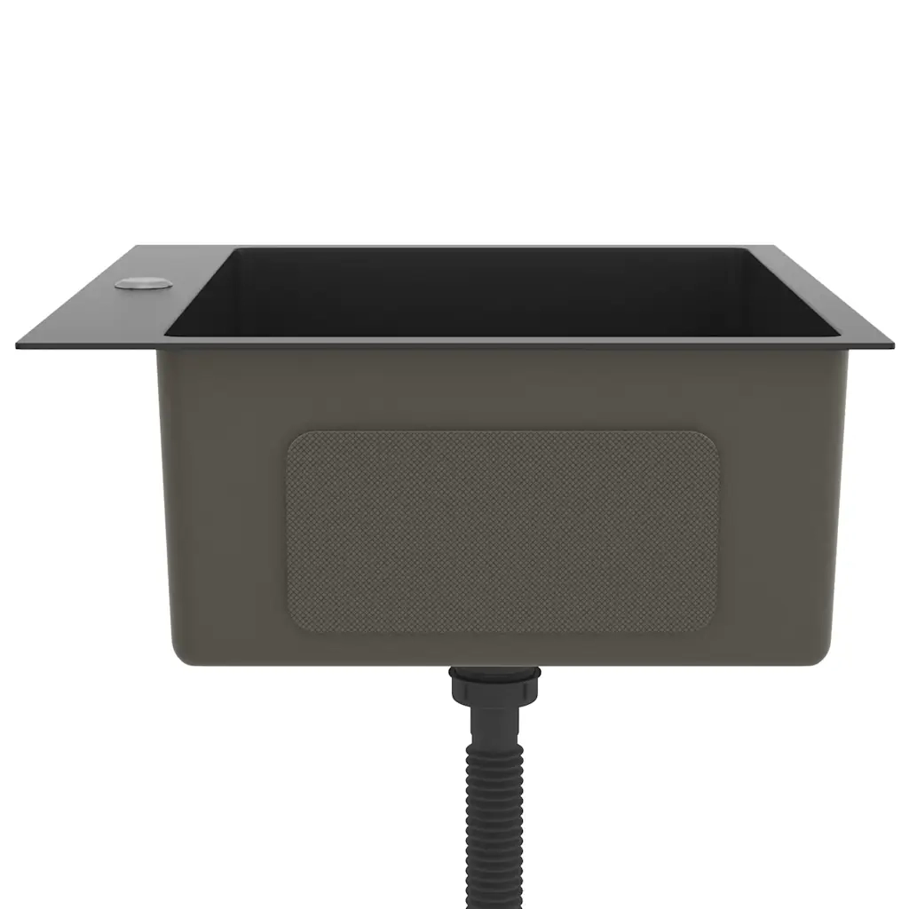 Lavello da Cucina Lavorato a Mano Nero Acciaio Inox 51509